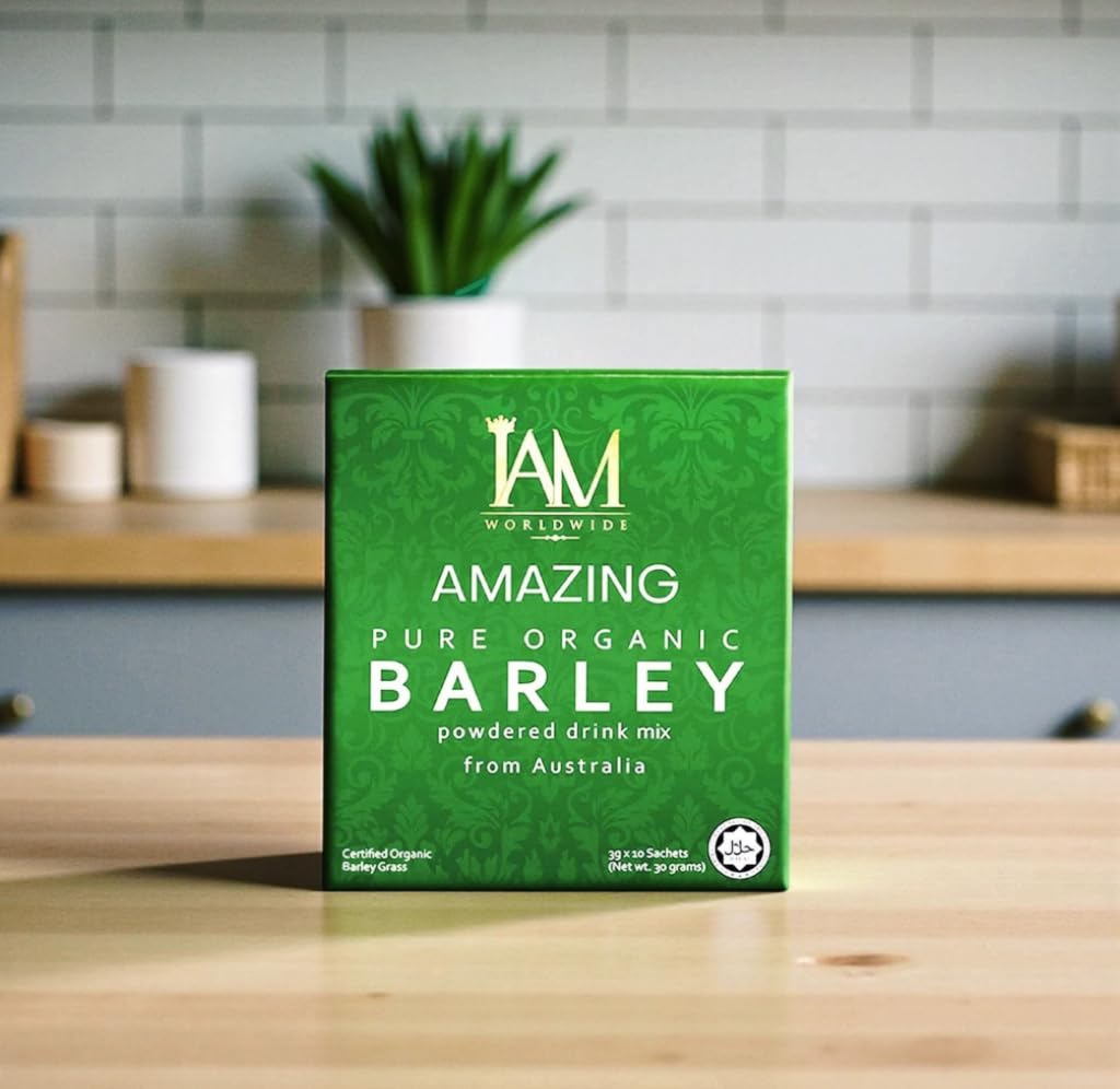 XLXZHYF IAM Amazing Pure Organic Barley Powdered Drink Mix – Organic Barley Green Blend (3 Boxes)