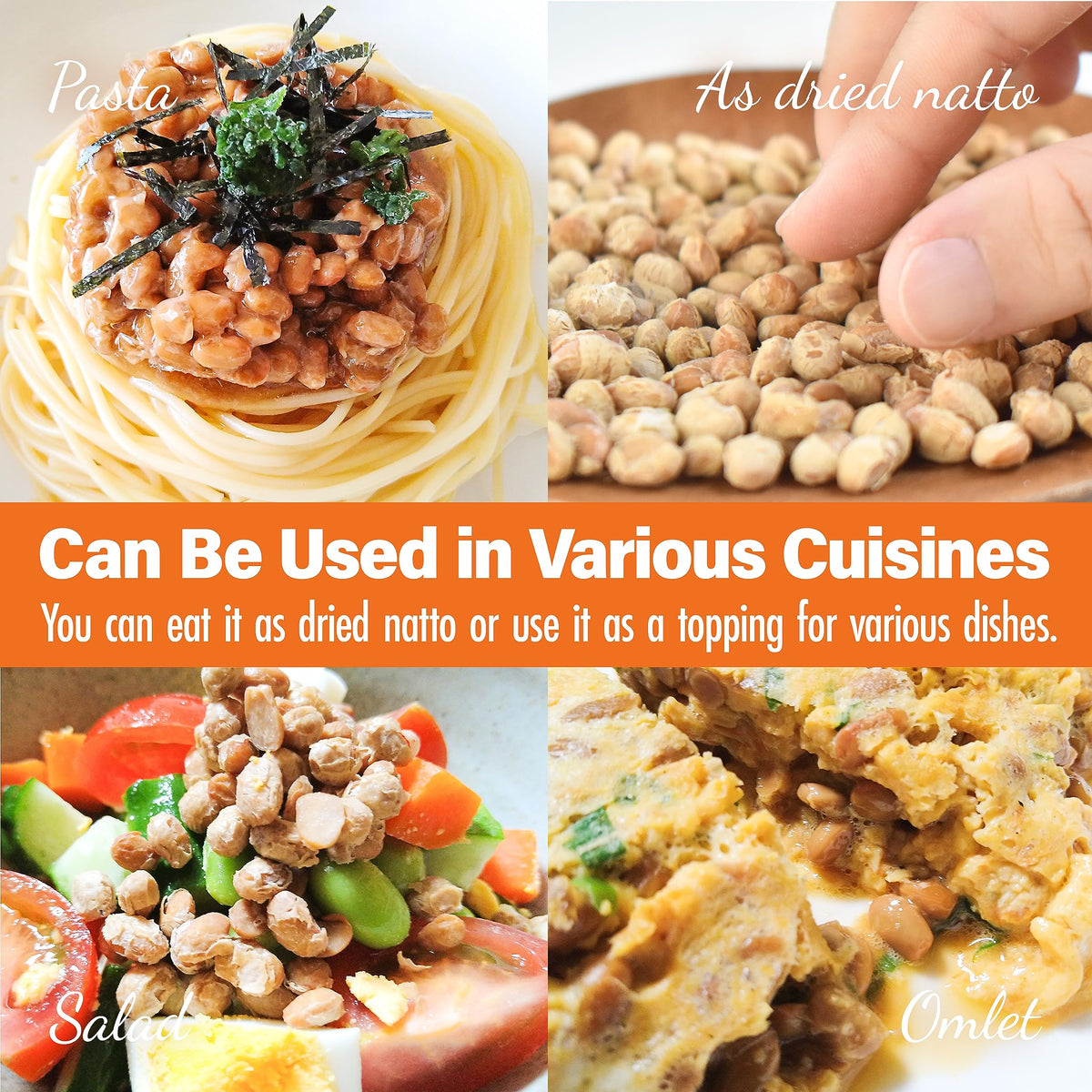 YAMASAN KYOTO UJI Natto Freeze-Dried 3-Set – Probiotic Japanese Natto Beans, 3 x 70g, Vegan