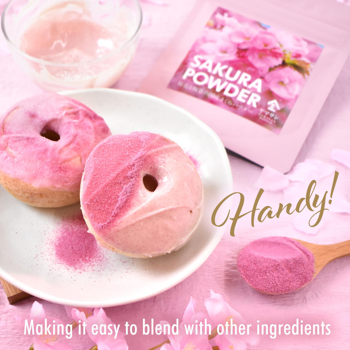 YAMASAN KYOTO UJI Sakura Cherry Blossom Powder – Allergen-Free, Non-GMO, 40g