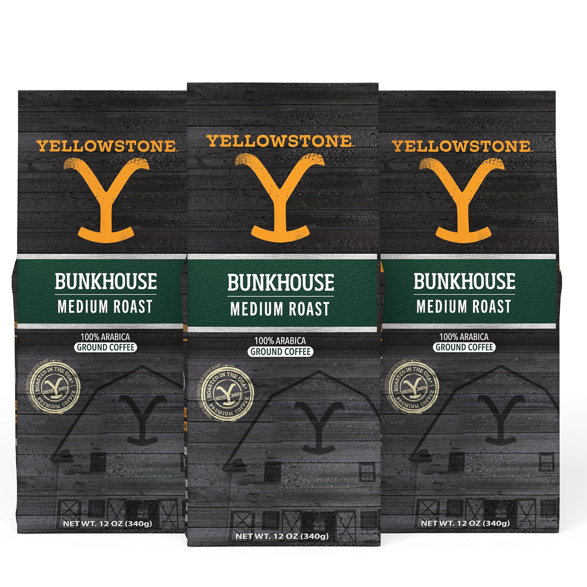 Yellowstone Bunkhouse Medium Roast Coffee – 100% Arabica Ground, 36 oz