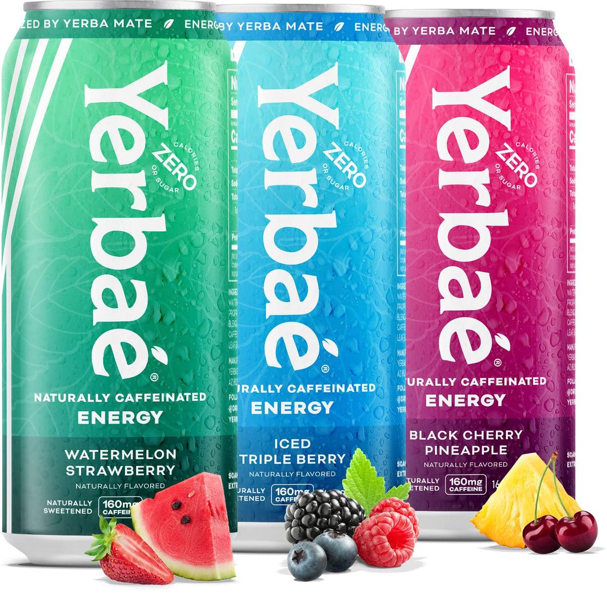 Yerbaé Energy Beverage Variety Power Pack – 0 Sugar, 0 Calories, 0 Carbs | 16oz Cans