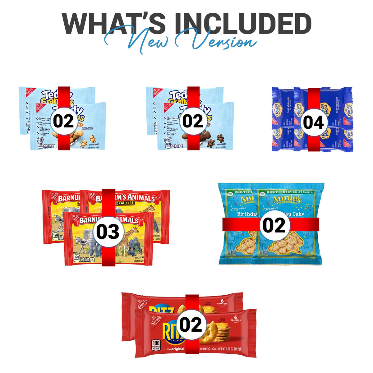 YESY Crackers Variety Pack – Individually Wrapped Snack Sampler (41 Count)