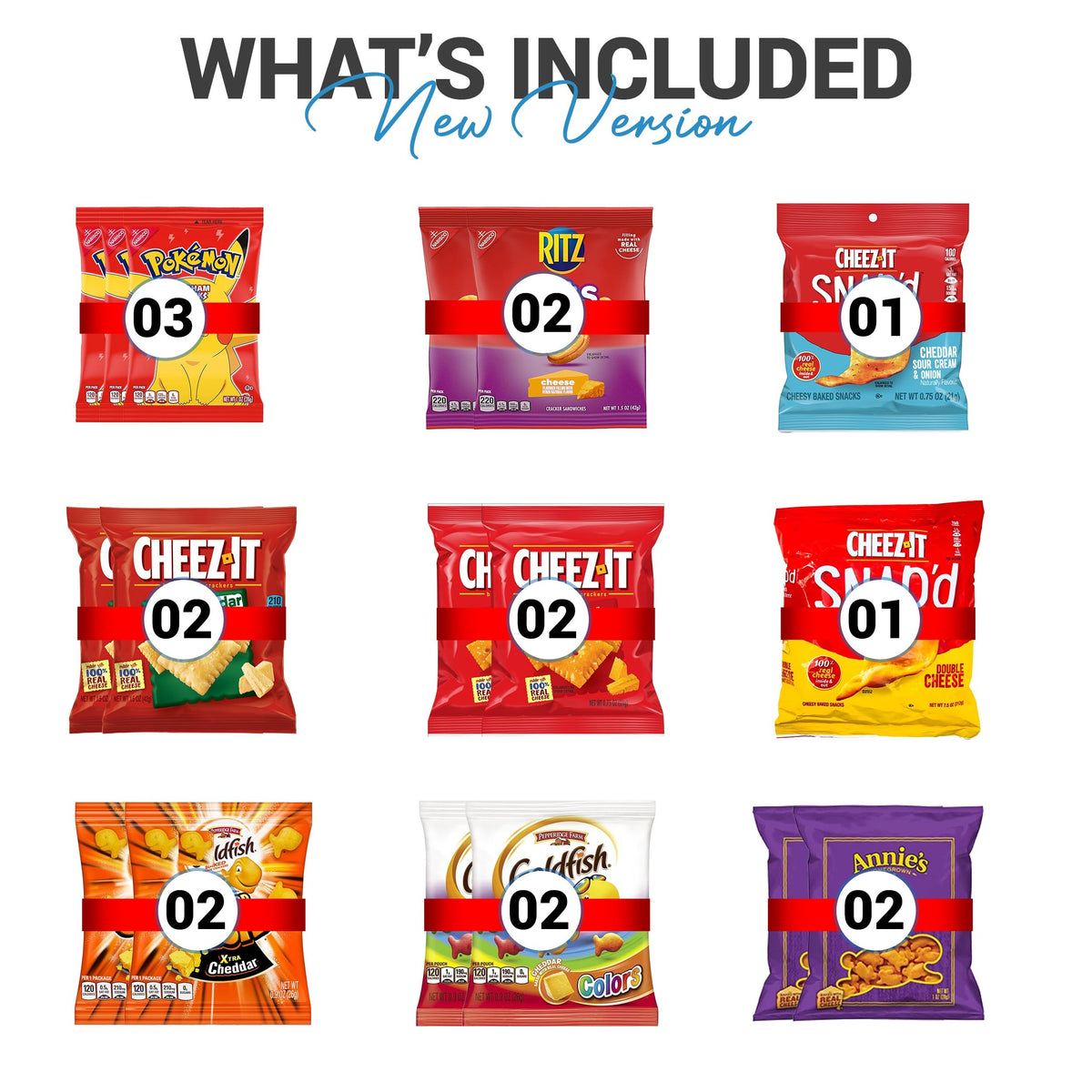 YESY Crackers Variety Pack – Individually Wrapped Snack Sampler (41 Count)