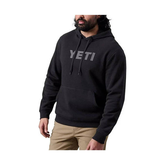 YETI Men's Brushed Fleece Logo Pullover Hoodie - Black