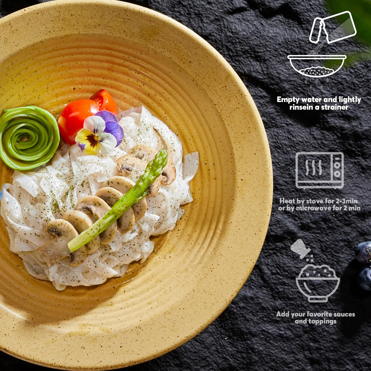 YUHO Shirataki Konjac Noodles Fettuccine – Keto, Gluten Free, Low Carb, 8-Pack