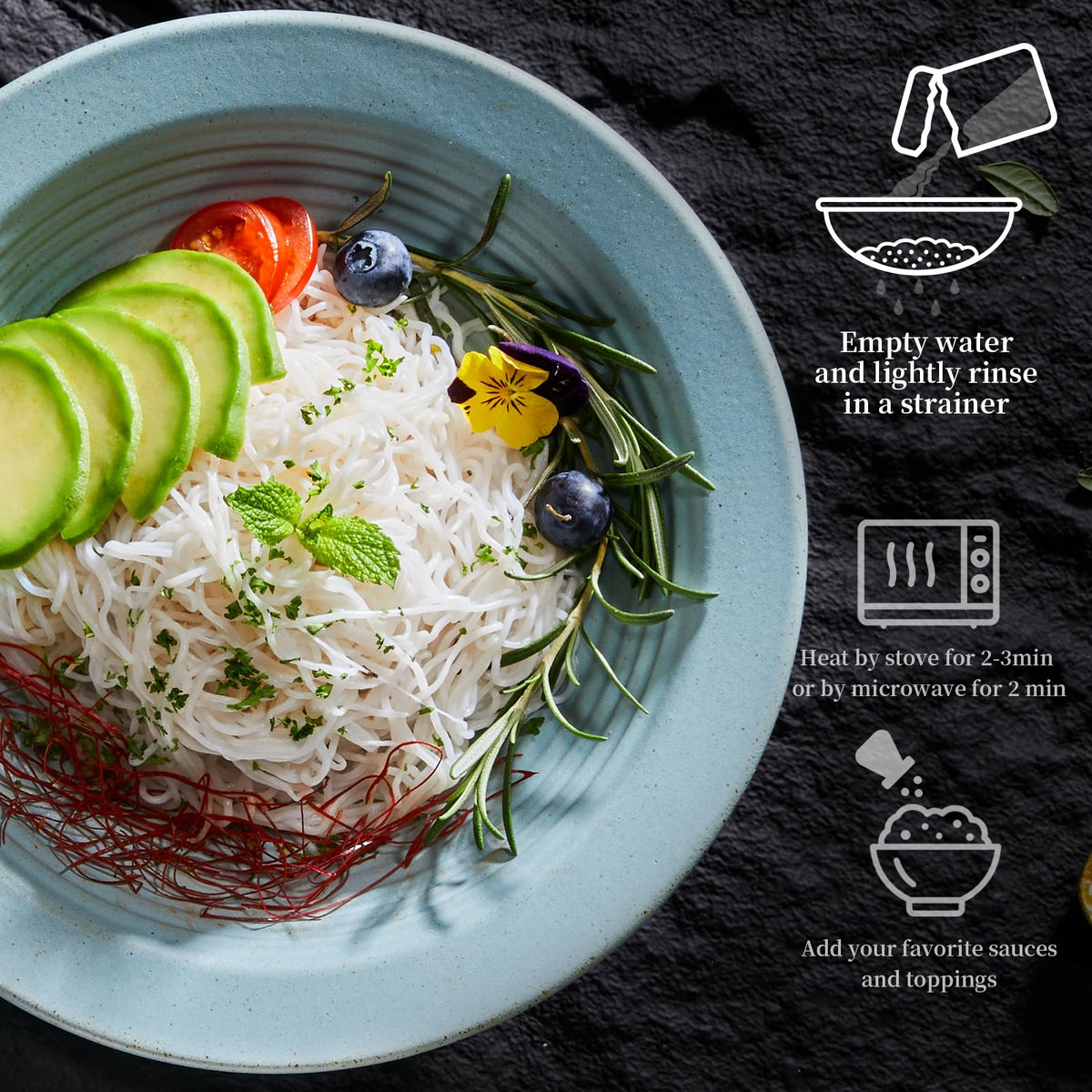 YUHO Shirataki Konjac Noodles & Rice — 8 Pack, Low Carb, Gluten Free, Keto Friendly
