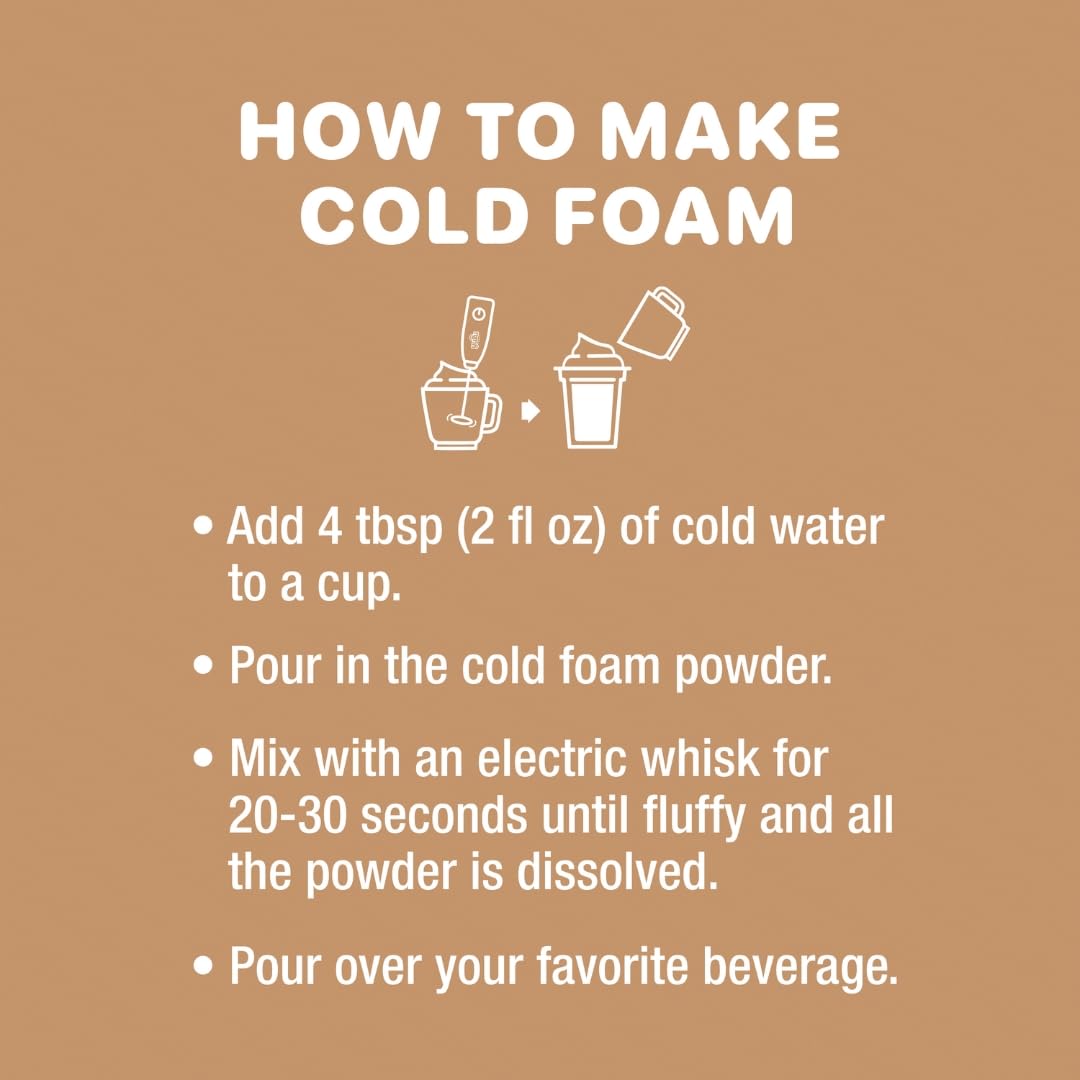YULU FOODS Sweet Cream Instant Cold Foam Sticks – Non-Dairy Vanilla Cold Foam for Iced Coffee, Tea & Matcha