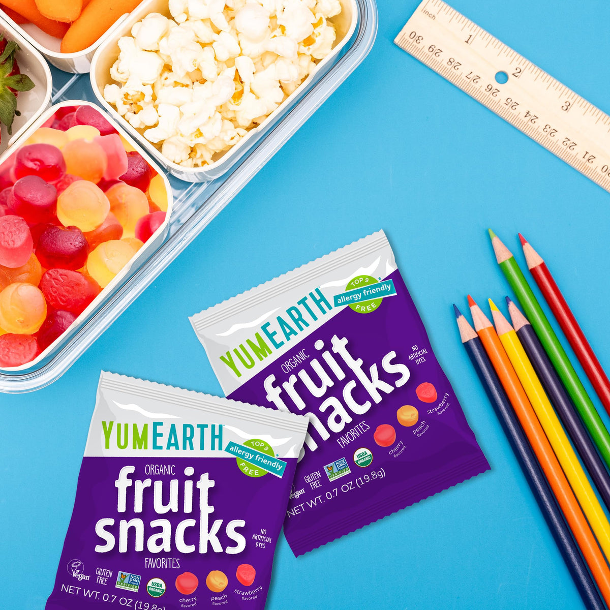 YumEarth Organic Fruit Snacks – Pack of 35, 0.7 oz, Allergy Friendly, Gluten Free, Non-GMO, Dye Free