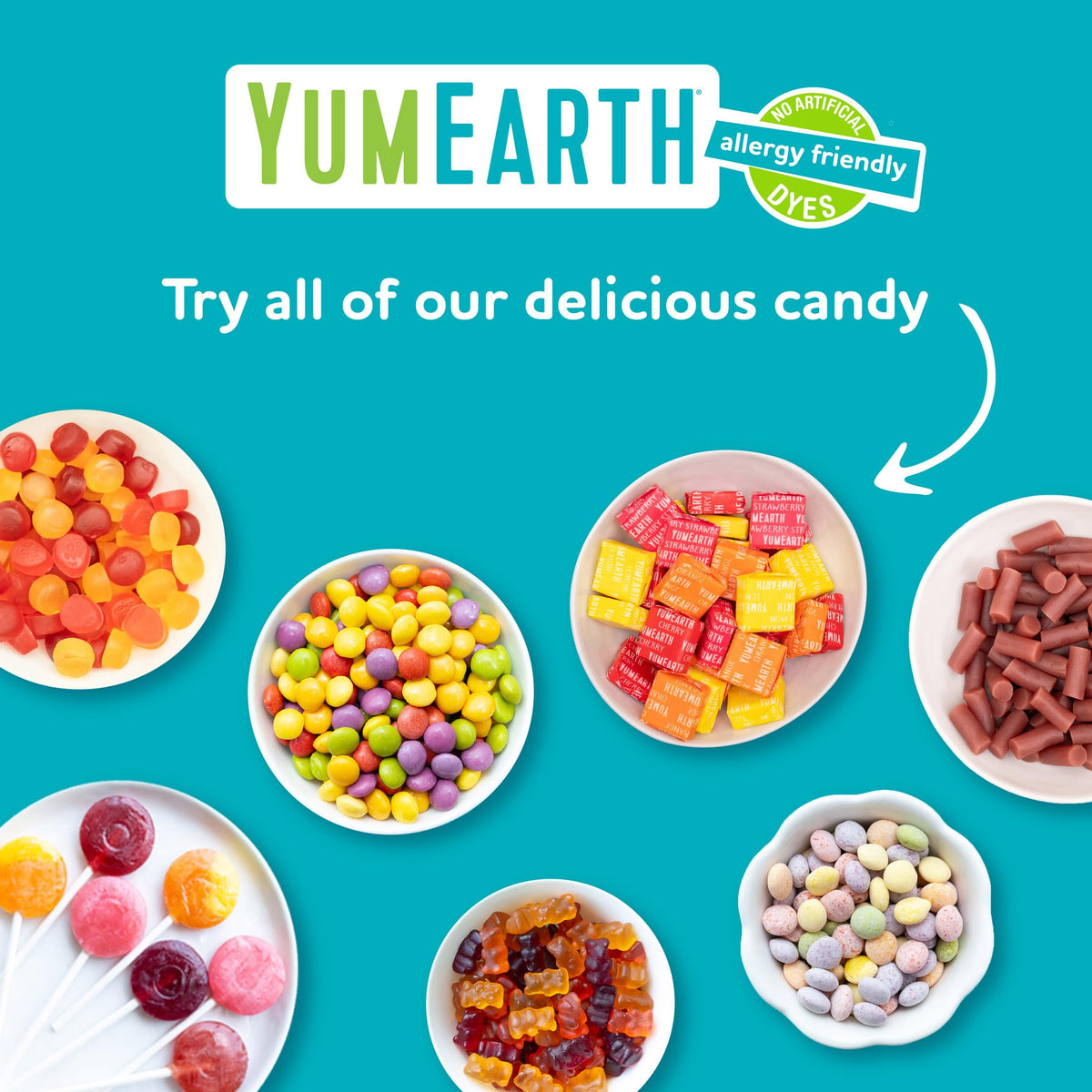 YumEarth Organic Sour Giggles Chewy Candy – Allergy Friendly, Vegan & Gluten Free (Pack of 6)