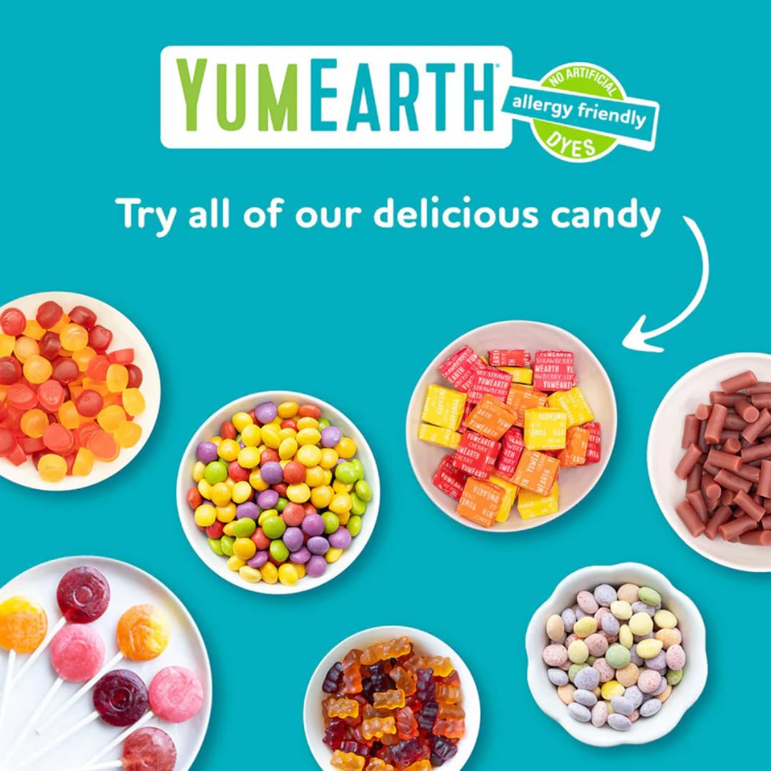 YumEarth Organic Lollipops – Assorted Flavors, 6-Pack (120 Lollipops) | Allergy Friendly, Non-GMO, Gluten Free, Vegan Candy
