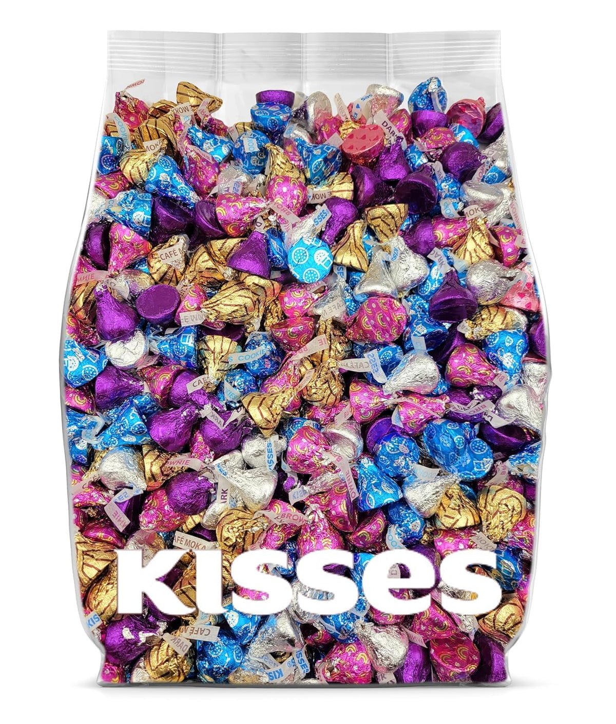 Yummy Chew Assorted Kisses Candy Bulk Pack – 5 lb, Individually Wrapped Chocolates