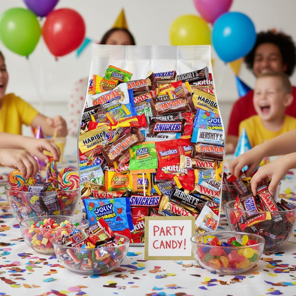 Yummy Chew Assorted Chocolate Candy Variety Pack – 5lb Bulk, Individually Wrapped Chocolates