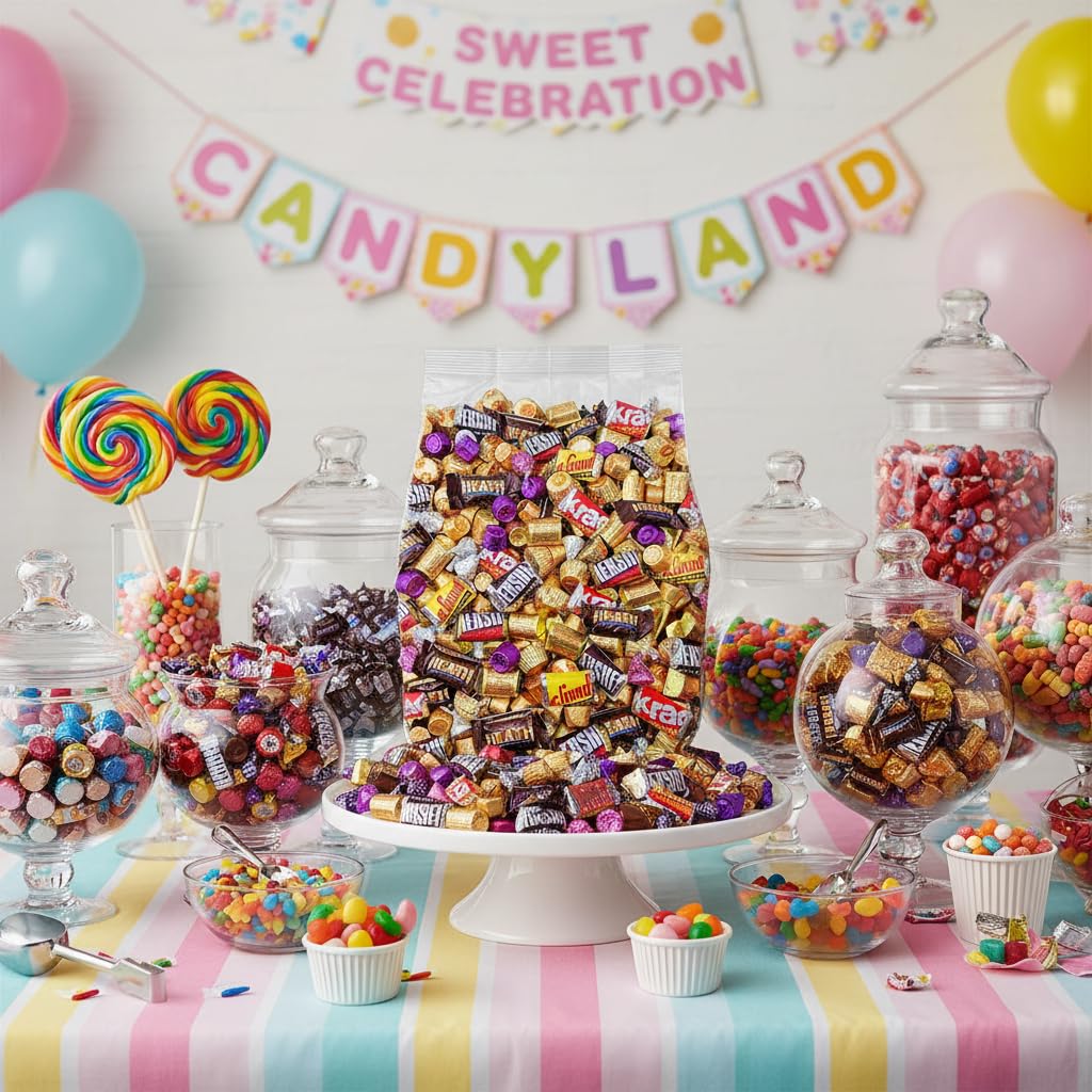 Yummy Chew Assorted Chocolate Variety Pack – 5lb Bulk Candy, Individually Wrapped