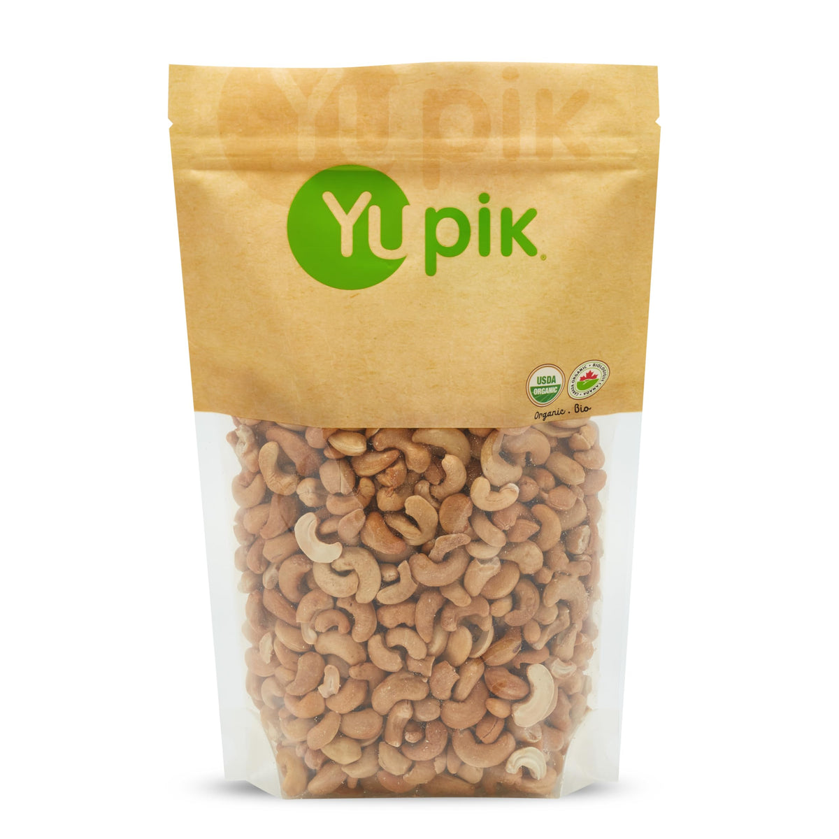 Yupik Organic Dry Roasted Cashews, 2.2 lb (35.2 oz) – Kosher, Gluten-Free, Non-GMO, Vegan, Unsalted & Oil-Free