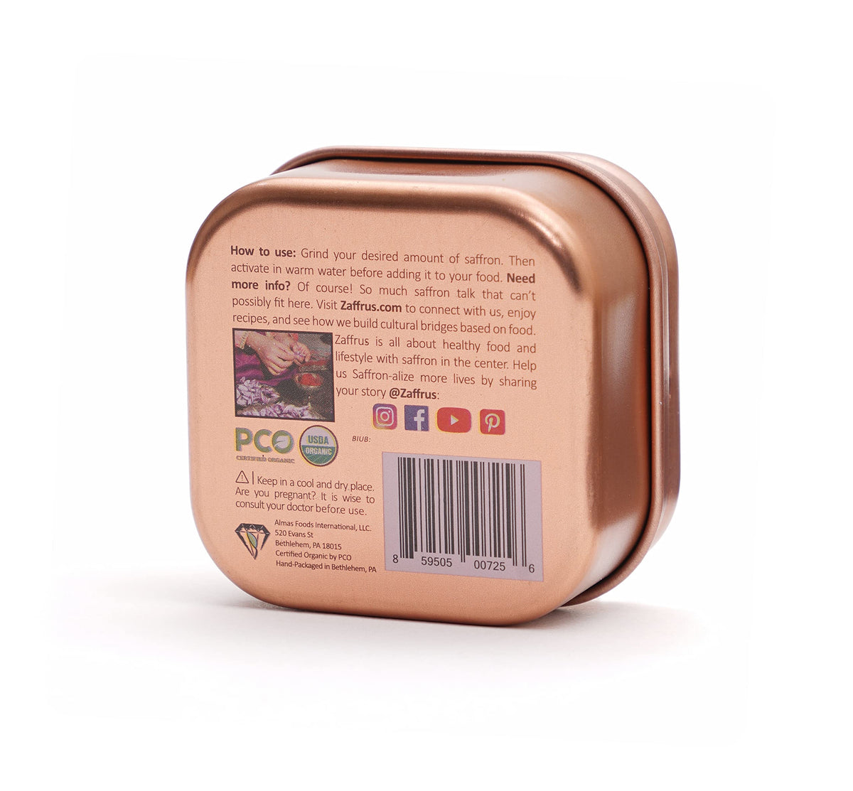 Zaffrus Organic Saffron Threads – 3g | Certified Organic, Premium Saffron for Rice, Paella, Risotto