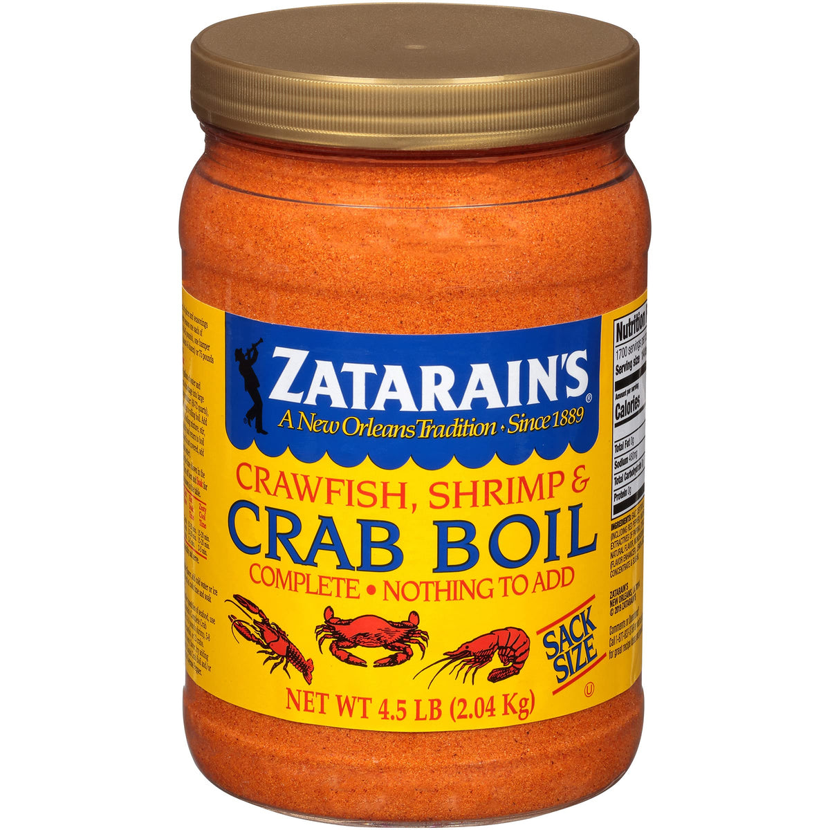 Zatarain's Crawfish, Shrimp & Crab Boil – 4.5 lb Pack of 6 | New Orleans Seafood Spice