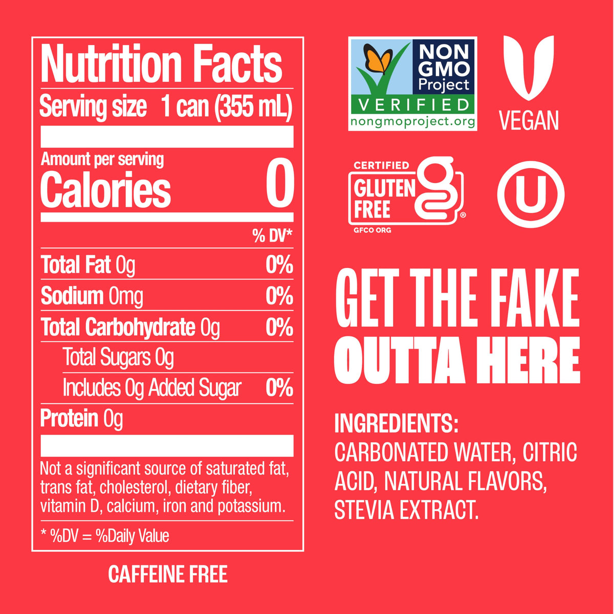 Zevia Fruit Punch Zero Sugar Soda – 24-Pack, Caffeine Free, Naturally Sweetened, Non-GMO, Gluten-Free, Vegan