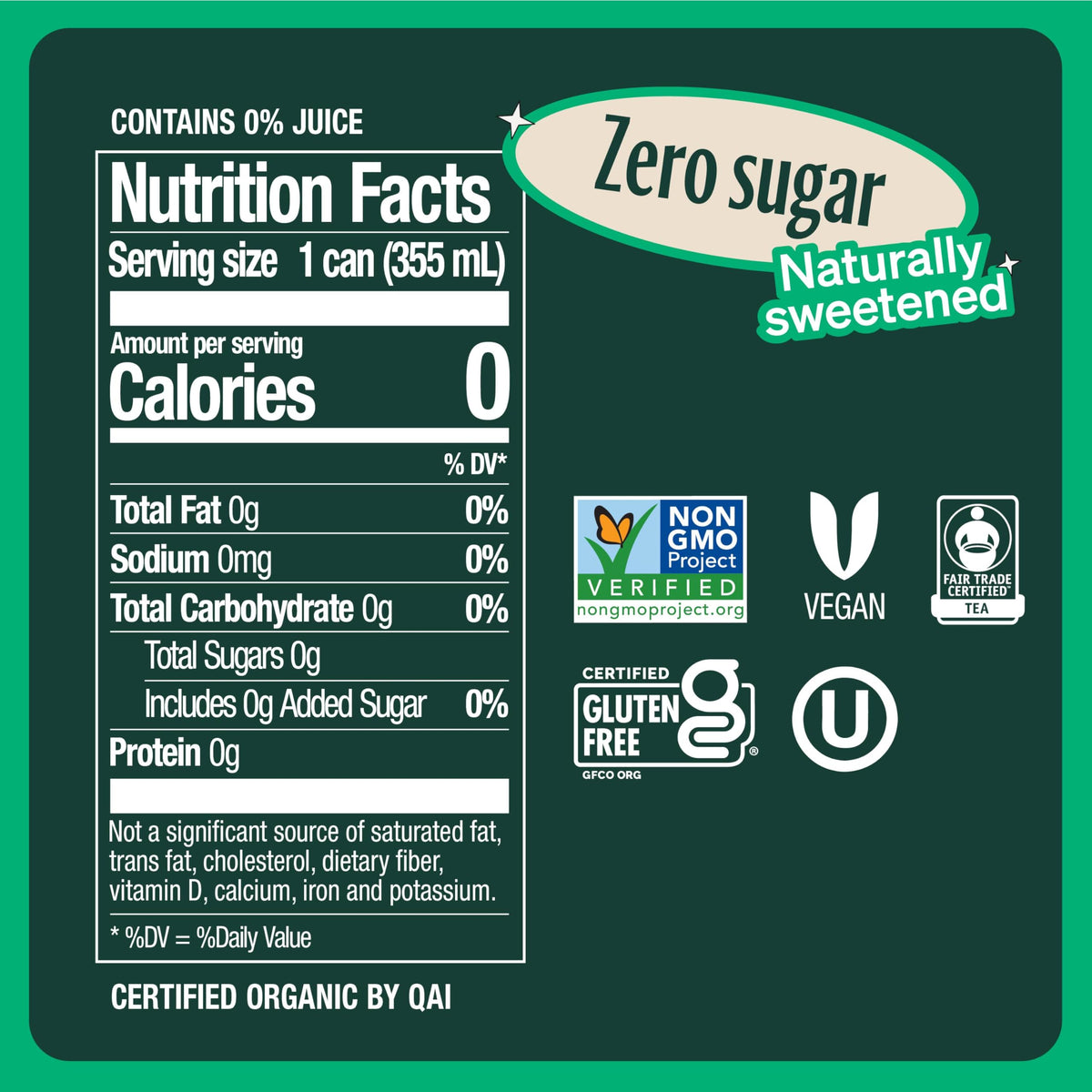 Zevia Zero Sugar Hibiscus Passionfruit Tea – Caffeine Free, 12 oz Cans (12-Pack), Naturally Sweetened