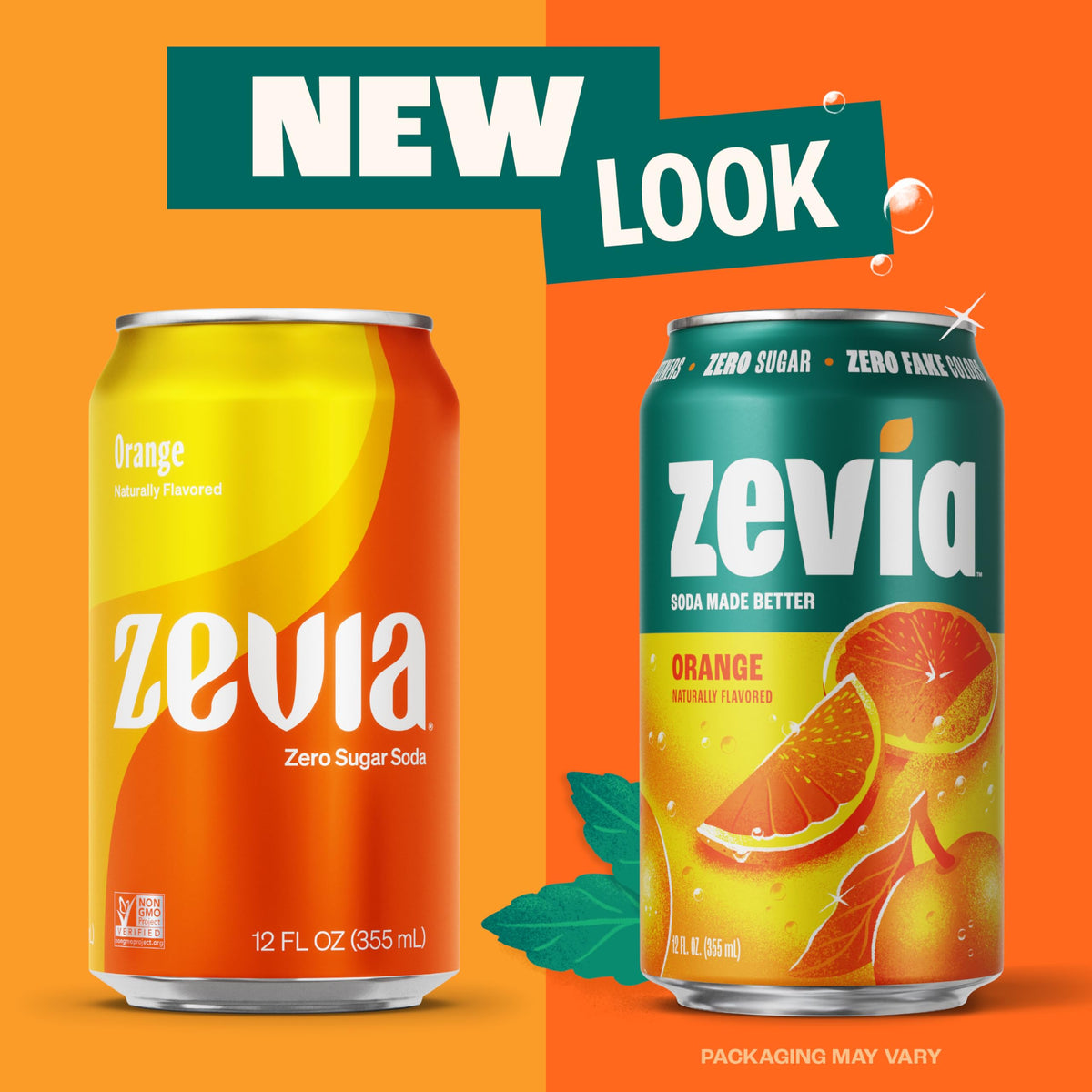 Zevia Orange Soda – Zero Sugar, Zero Calories, Naturally Sweetened, 24-Pack