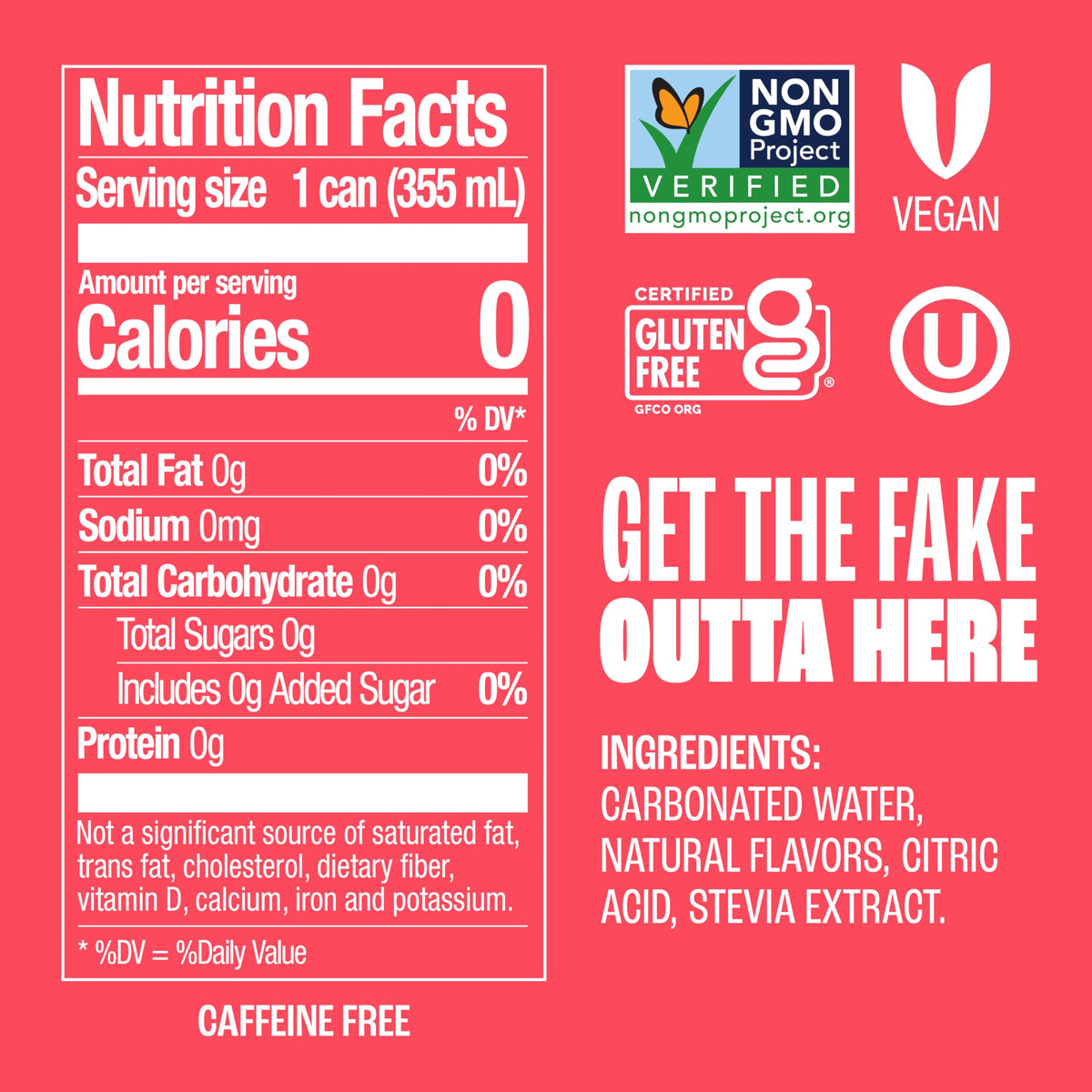 Zevia Zero Sugar Soda Strawberries & Cream – 12 oz Cans (24-Pack) | Caffeine Free, Non-GMO, Gluten-Free