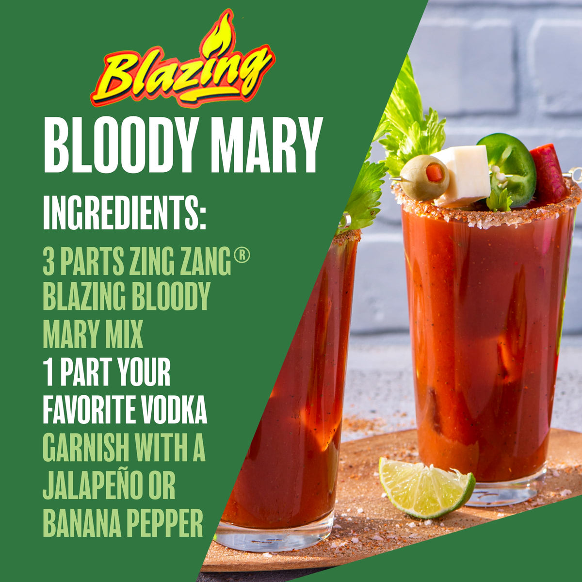 Zing Zang Bloody Mary Mix Variety Pack – Original, Blazing & Pickle (32 oz each, Pack of 3)