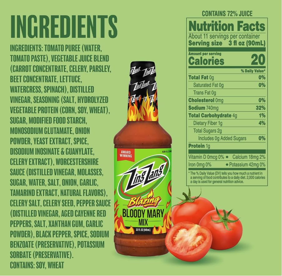 Zing Zang Bloody Mary Mix Variety Pack – Original, Blazing & Pickle (32 oz each, Pack of 3)