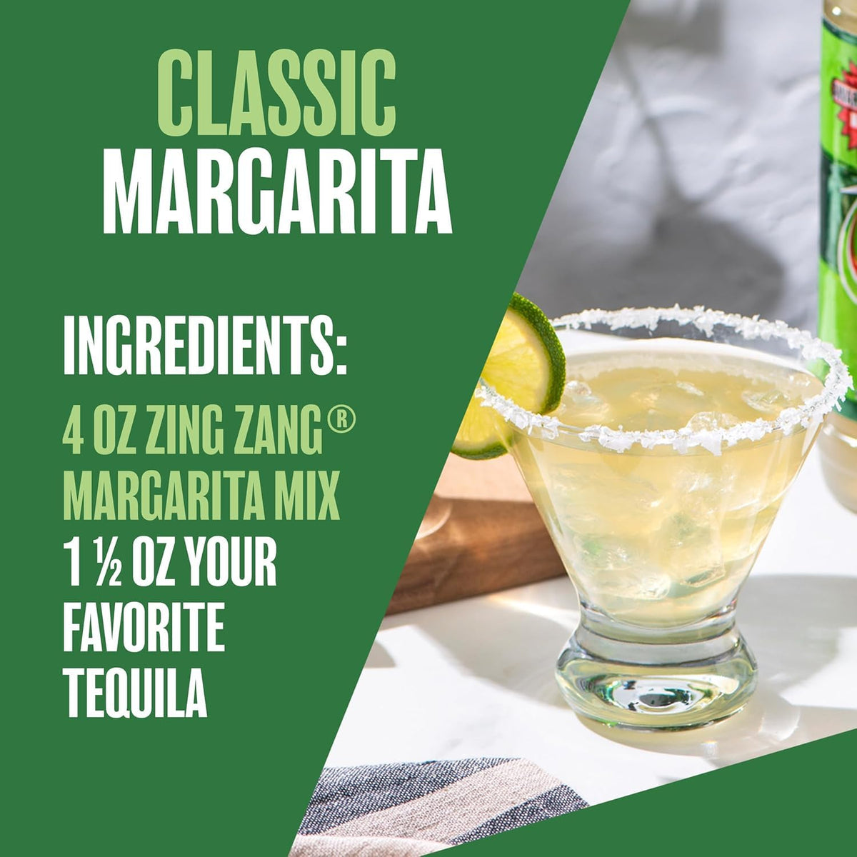 Zing Zang Margarita Mix – Mango, Lime & Key Lime Juice Blend | Non-Alcoholic Cocktail Mixer, 32 Fl Oz Bottles (Pack of 3)