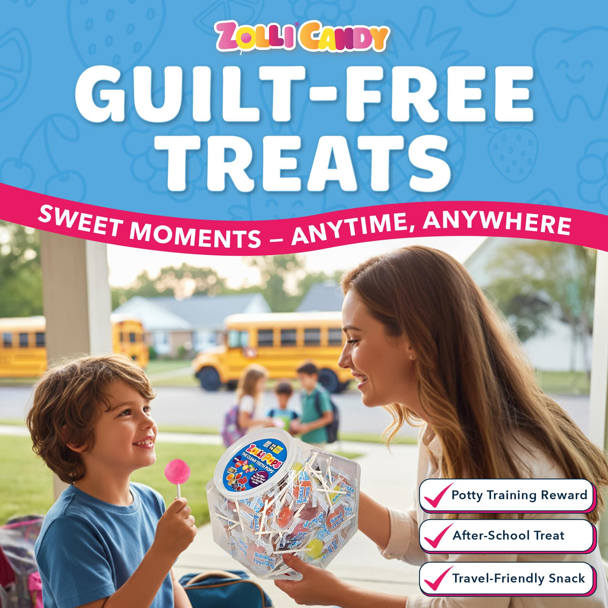 Zollipops Clean Teeth Pops – Sugar Free Candy with Xylitol, Keto & Diabetic-Friendly