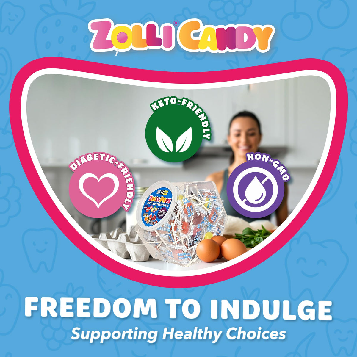 Zollipops Clean Teeth Pops – Sugar Free Candy with Xylitol, Keto & Diabetic-Friendly