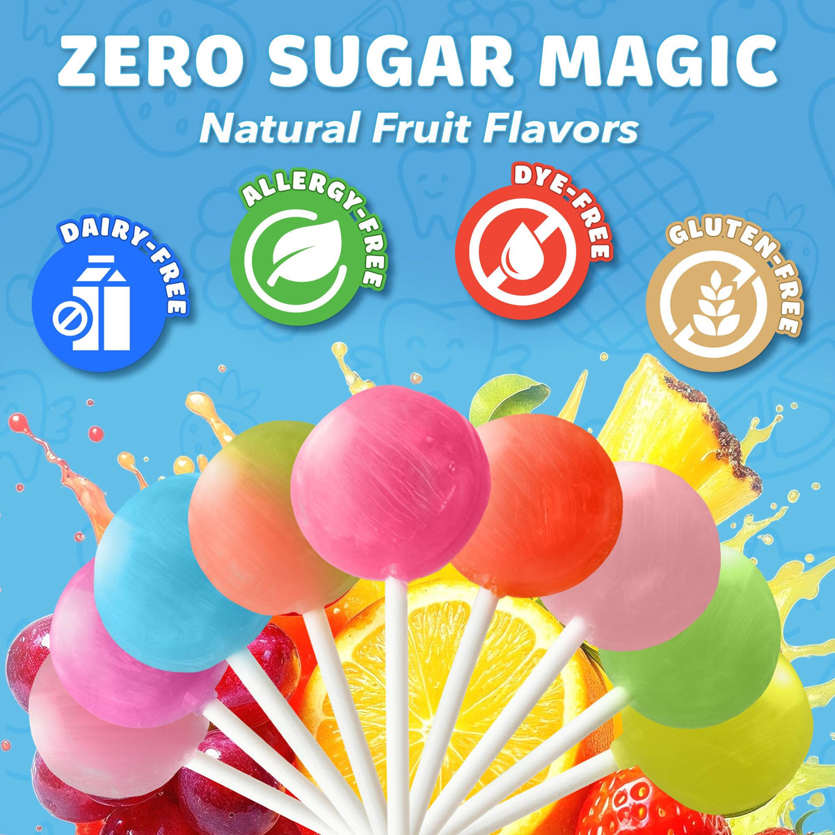 Zollipops Clean Teeth Pops – Sugar Free Candy with Xylitol, Keto & Diabetic-Friendly